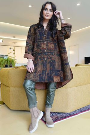 Shangri-La Longline Pocketed Shirt Jacket 1 /30 =